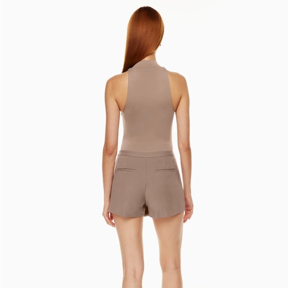 Babaton Contour Mock neck Bodysuit in Brown, Size Large - Picture 2 of 6